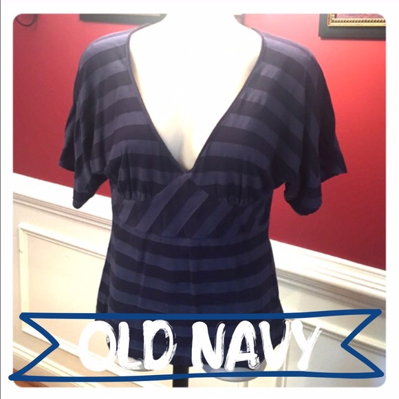 Old Navy V-neck Striped Top Small