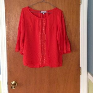 Orange Embellished Top