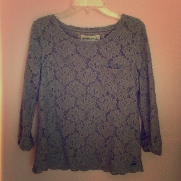 grey lace top