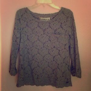grey lace top