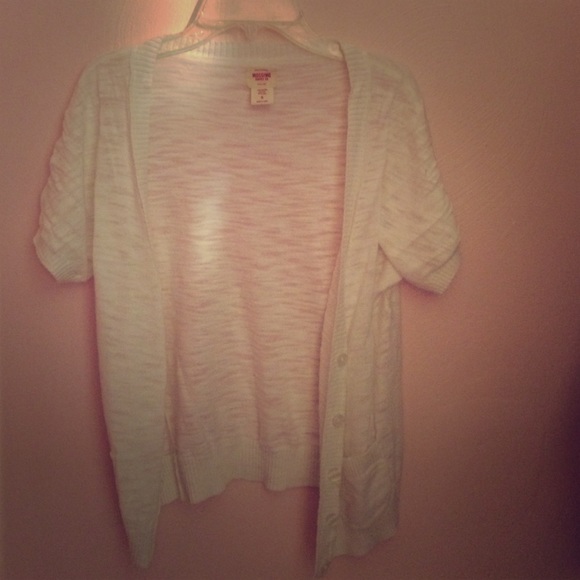 white cardigan
