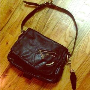 Juicy couture black leather shoulder bag
