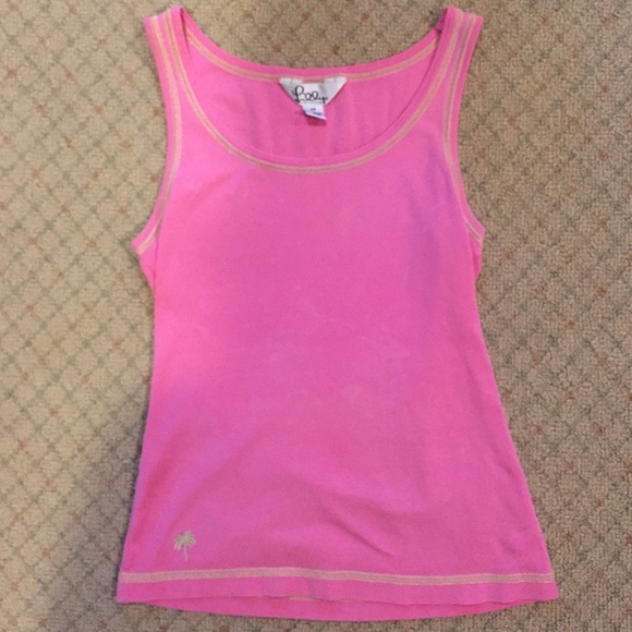 Pink Lilly Pulitzer cotton tank top XS
