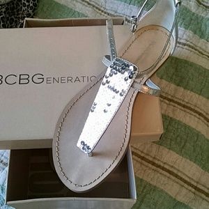 Silver sandals