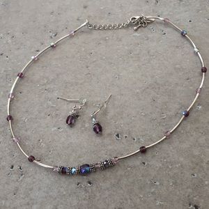 Lia Sophia necklace and earring matching set
