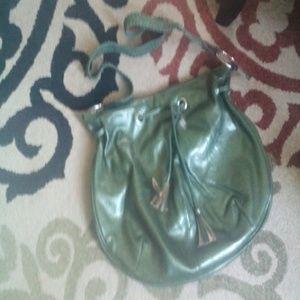 Metallic green purse