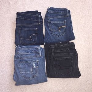 4 American Eagle jeans bundle