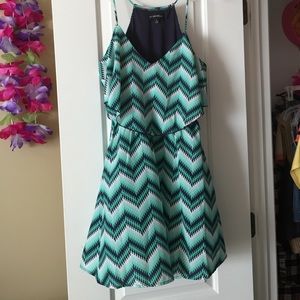 Teal & green spaghetti strap dress 👗