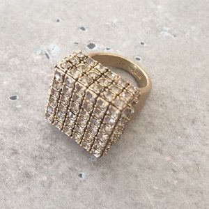 Lia Sophia gold cocktail ring