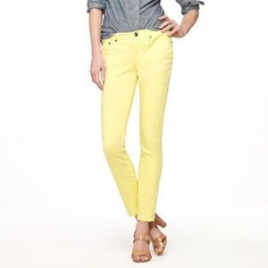 Jcrew Toothpick Jeans Yellow