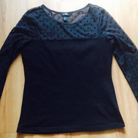 Black long sleeve top