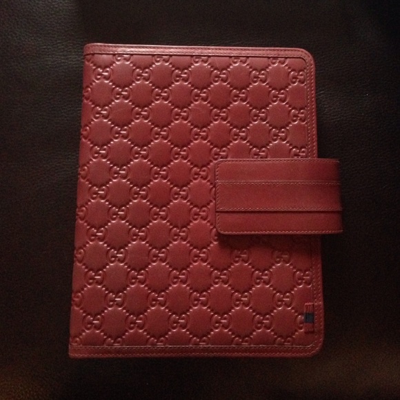 Maroon Gucci iPad case