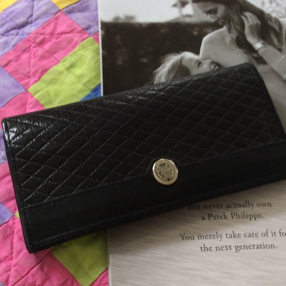 Claiborne Clutches & Wallets - Claiborne deer soft leather wallet, black