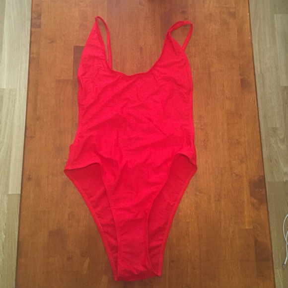 High cute brand new red swim suite AA look alike