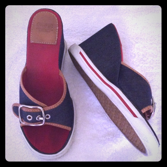 Coach Shoes - 💥RARE Coach Denim Wedges💥FINAL DROP