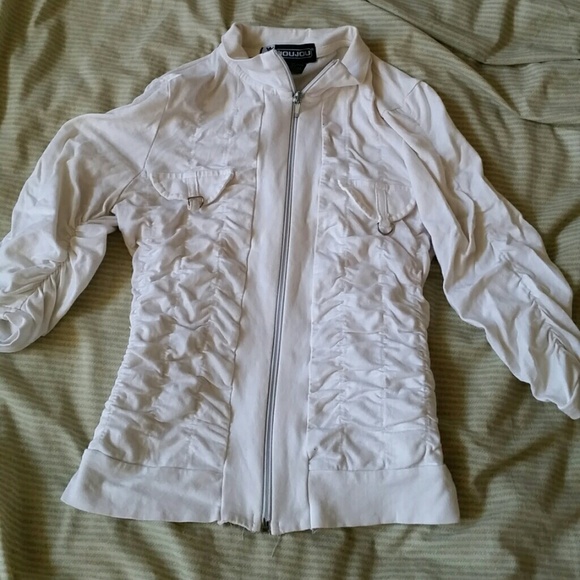 White zip up top