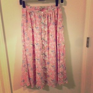 Floral Skirt Knee Length