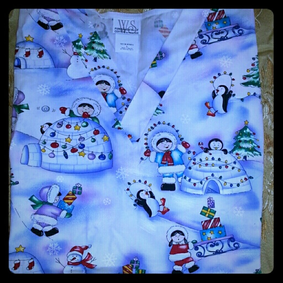 North Pole Work scrubs