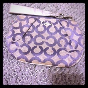 Purple coach wristlet
