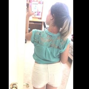 Amazing Unbuttonable Top With Lace Back