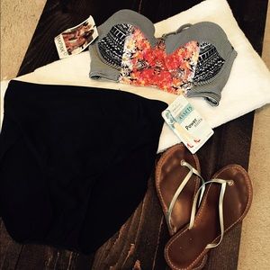 High waisted bikini bottoms