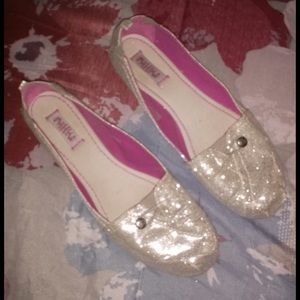 Silver slip on shoes - Size 11 Women's