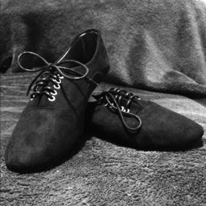 Suede-like shoes