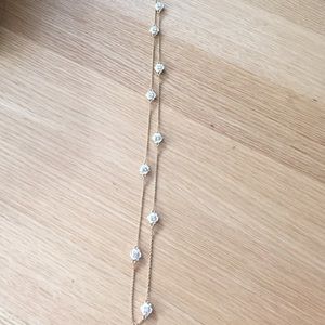 Kate spade rose w/ pave scatter necklace