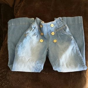 Girls Zara sailor front jeans sz 7/8
