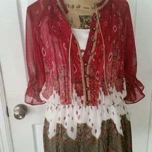 3/$25 STUNNING Sheer GB top with built in cami