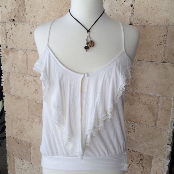 Guess adjustable strap t-back tank great details - Picture 1 of 4