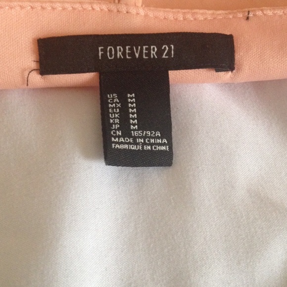 Peach colored caged back forever 21 skater dress - Picture 4 of 4