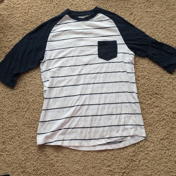 Stripped baseball tee