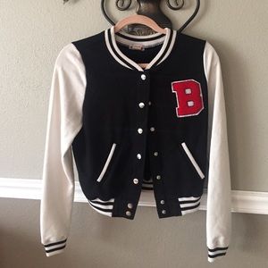 Black letterman jacket
