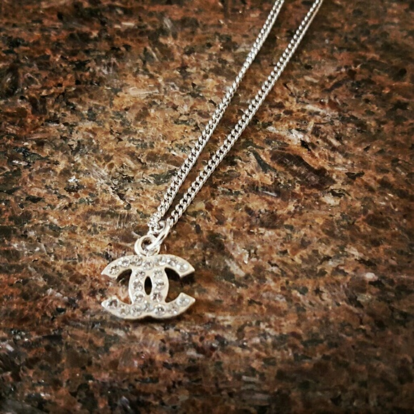 SOLD on EBAY Chanel Double CC SWAROVSKI Necklace