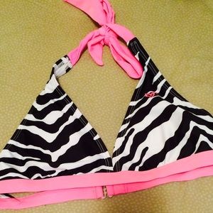 Zebra and pink bathing suit bikini