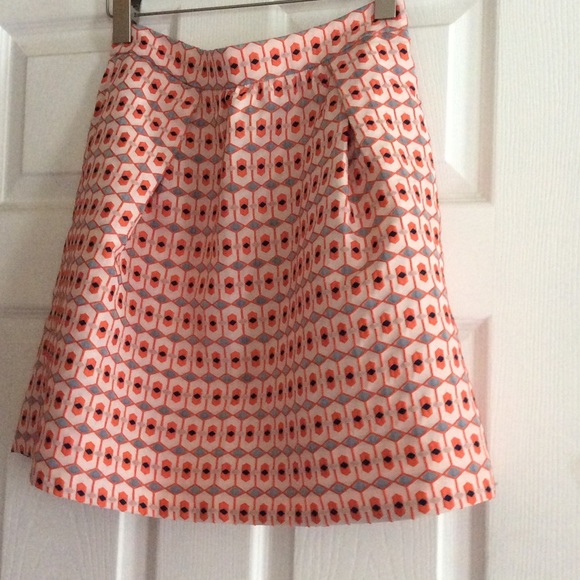 j.crew factory geometric printed skirt