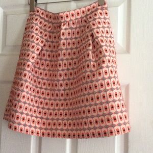j.crew factory geometric printed skirt