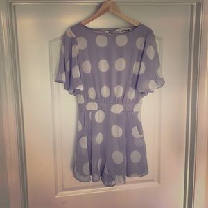 Lavender Polka Dot Jumpsuit