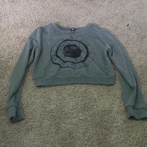 A thin sweater / shirt that is a crop