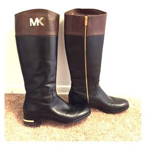 Michael Kors two tone riding boots