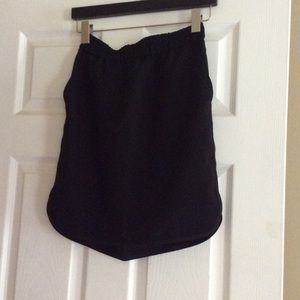 elastic waist crepe mini