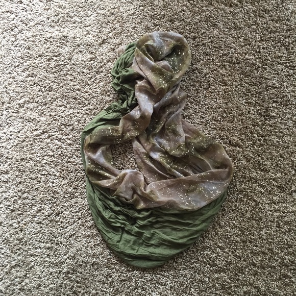 Olive & Tan Infinity Scarf