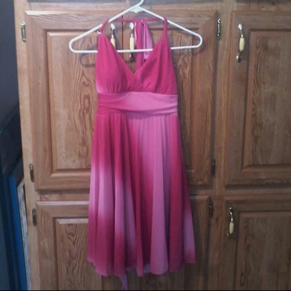 Pink tie-dye dress