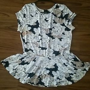 Asos peplum flower print