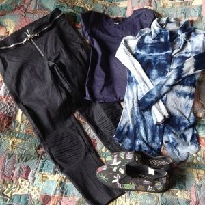 Stretch Denim zip legging