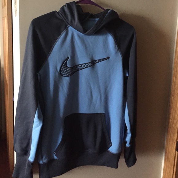 Blue Nike dri fit hoodie
