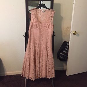 Pink lace spring dress by Talbots