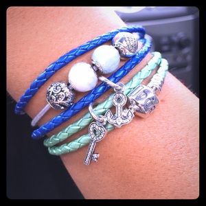 New Pandora green leather bracelet ONLY!