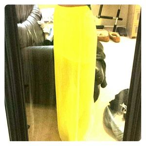Yellow maxi skirt
